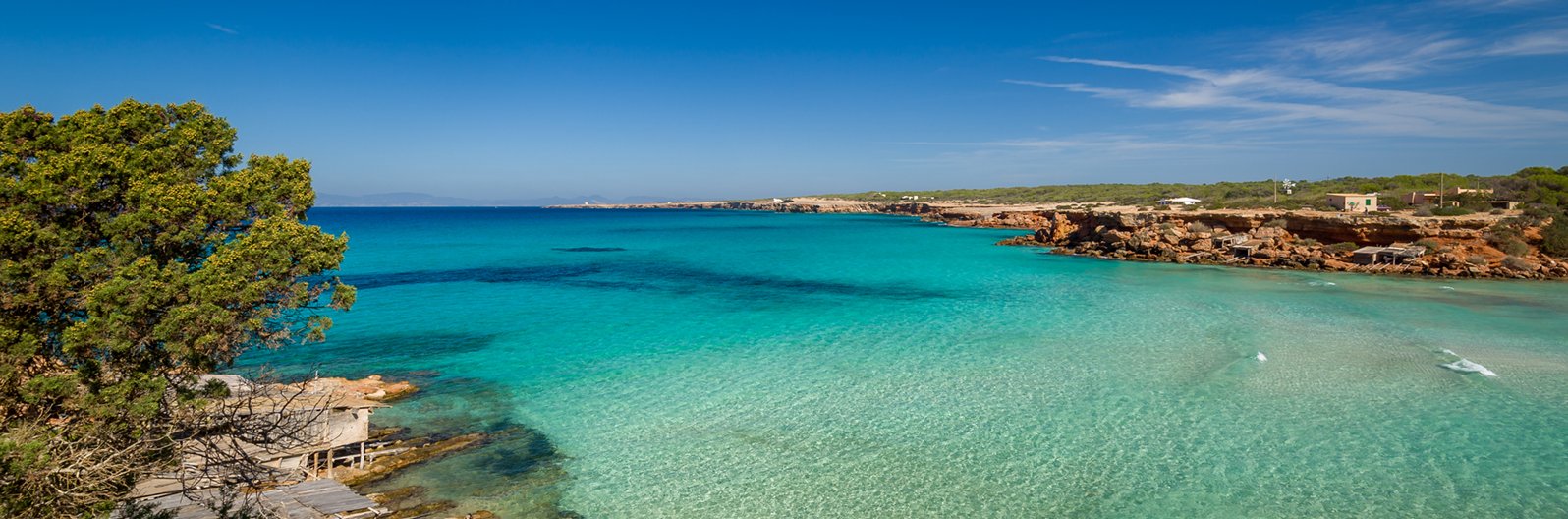 Formentera Blick auf die Küste